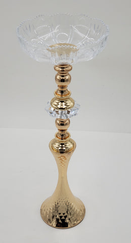 18.5"x6.5" FOOTED GLASS TALL STAND
