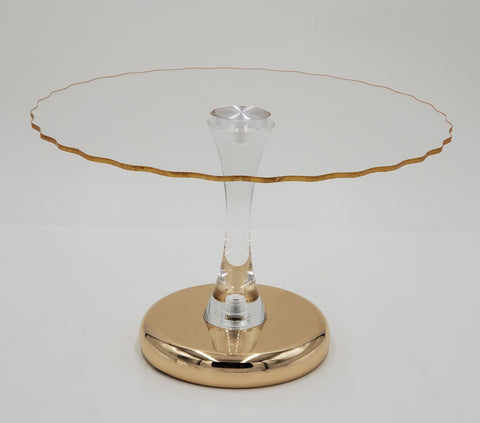 11.5"x8.75" CAKE STAND-GOLD