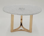11"x6" ROUND STAND W/PLATE -GOLD