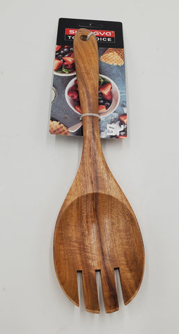 10"x2.75" SLOTTED WOODEN SPOON