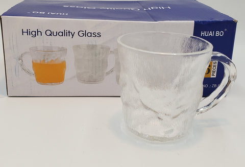 6PC GLASS TEA CUP