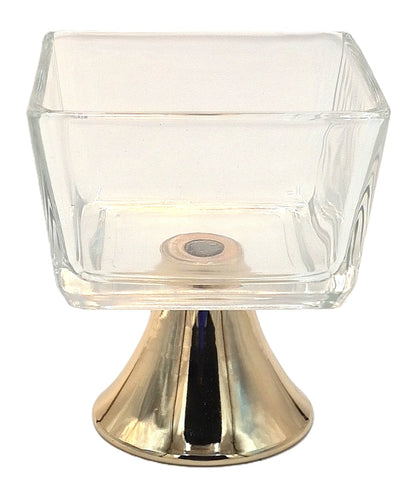 3.25"x4" FOOTED GLASS BOWL-SQUARE