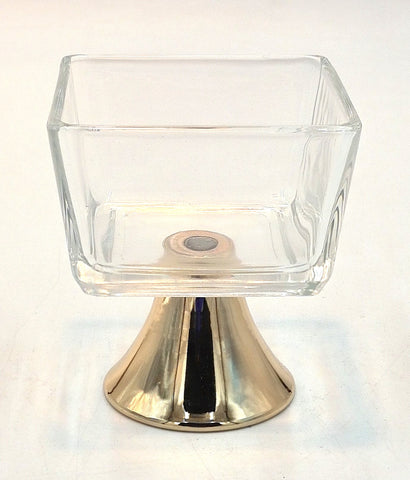 3.25"x4" FOOTED GLASS BOWL-SQUARE