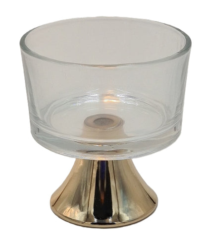 GLASS FOOTED CANDY DISH-SMALL