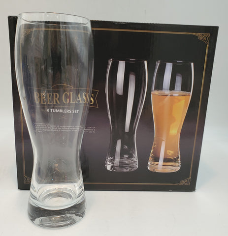 3"x9.25" - 6PC BEER GLASS