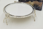 8"x2.75" ROUND PLATE W/STAND-SILVER