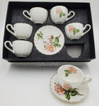 6 PC COFFEE SET-FLOWER DESIGN