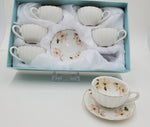 6 PC COFFEE SET-FLOWER DESIGN