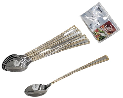 6 PC COFFEE SPOON-GOLD DESIGN