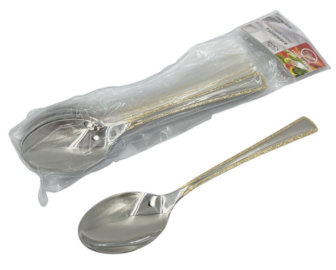 6 PC DINNER SPOON-GOLD DESIGN