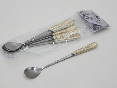 6 PC COFFEE SPOON-SILVER/GOLD