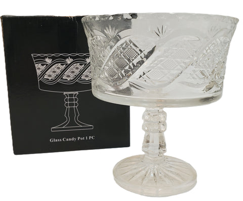 5.25"X6" GLASS FOOTED STAND