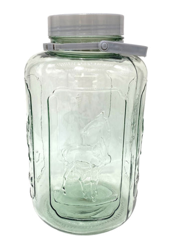 9L GLASS JAR W/LID