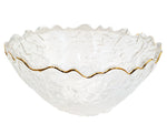 9.5"x6" BOWL W/GOLD RIM