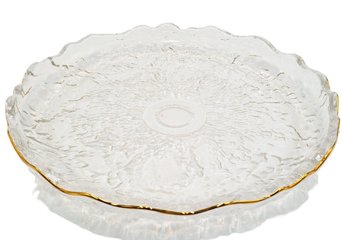 9" PLATE W/GOLD RIM-ROUND
