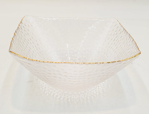 5.5"x3.5" BOWL W/GOLD RIM-SQUARE