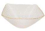 5.5"x3.5" BOWL W/GOLD RIM-SQUARE