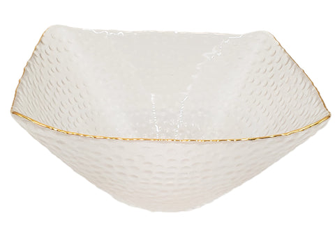 5.5"x3.5" BOWL W/GOLD RIM-SQUARE