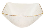 6"x4"  BOWL W/GOLD RIM-SQUARE