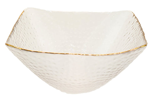 6"x4"  BOWL W/GOLD RIM-SQUARE
