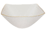 7"x4" BOWL W/GOLD RIM-SQUARE