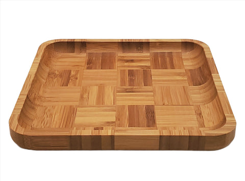 8" WOODEN PLATE-SQUARE