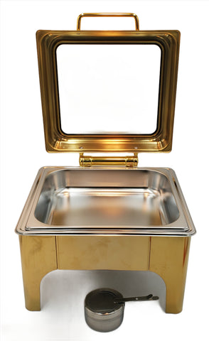 17"x12" CHAFING DISH -SQUARE-GOLD