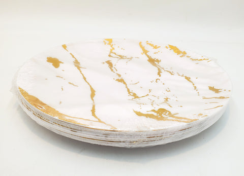 10" PLATE-GOLD MARBLE-10 CT