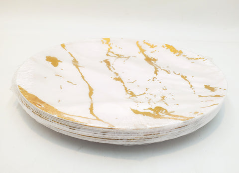 10" PLATE-GOLD MARBLE-10 CT