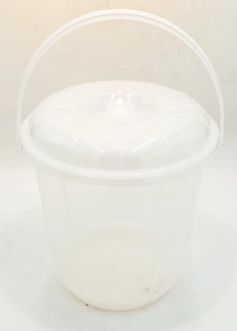 12"x12" PLASTIC CONTAINER W/LID - CLEAR