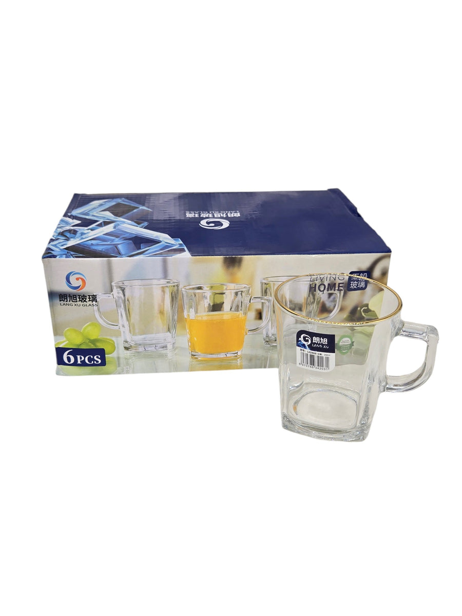 6 PC TEA GLASS W/GOLD RIM – Kitchen Depot