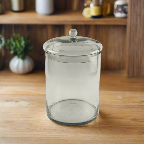 10" x7.75" GLASS JAR W/LID