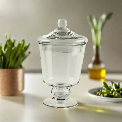 6.5"x4.75" GLASS JAR W/LID