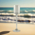 15.75"x3.75" GLASS CANDLE HOLDER/VASE