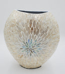 14"x15" VASE-BEIGE/GOLD