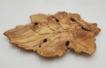 13"x9" WOODEN LEAF DISH