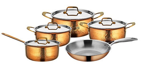 9 PC POT SET-COPPER COLOR