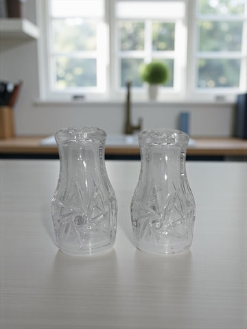 2 PC GLASS SALT SHAKER SET