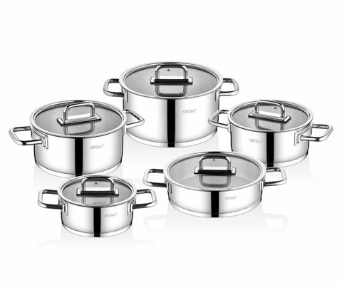 10PC S/S POT SET