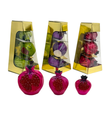 3 PC POMEGRANATE DECOR SET