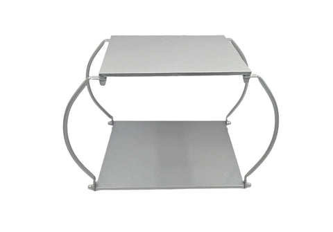 12"- 2 TIER STAND-SILVER