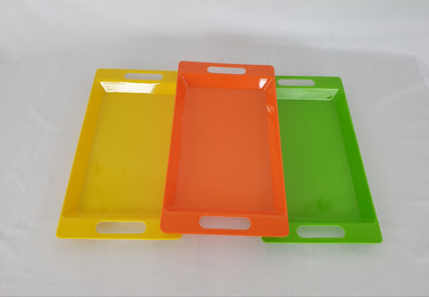 17" x 9.5" MELAMINE TRAY-LARGE - 48/CS