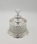 4"x3" GLASS CANISTER - SILVER - 36/CS