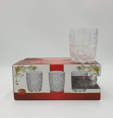 3.25"x2.75"  6PC WATER GLASS - 12/CS