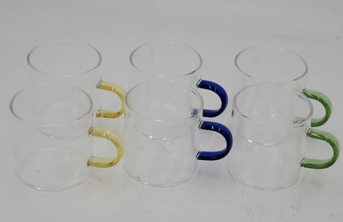 6PC CLEAR COFFEE CUP