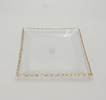 10" PLATE W/GOLD-SQUARE - 12/CS
