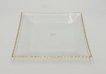 14" PLATE W/GOLD-SQUARE - 12/CS