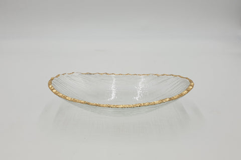 8"x5" BOWL W/GOLD-OVAL - 36/CS