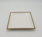 10"PLATE W/GOLD DOTS-SQUARE - 36/CS
