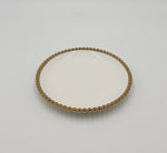 8"PLATE W/GOLD DOTS-ROUND - 48/CS